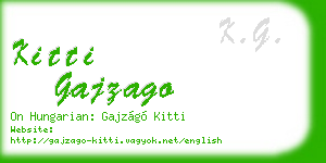 kitti gajzago business card