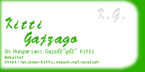 kitti gajzago business card